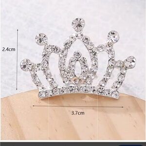 Mini Rhinestone Tiara Hair Comb | Flower Girl Hear Comb Tiara NWT